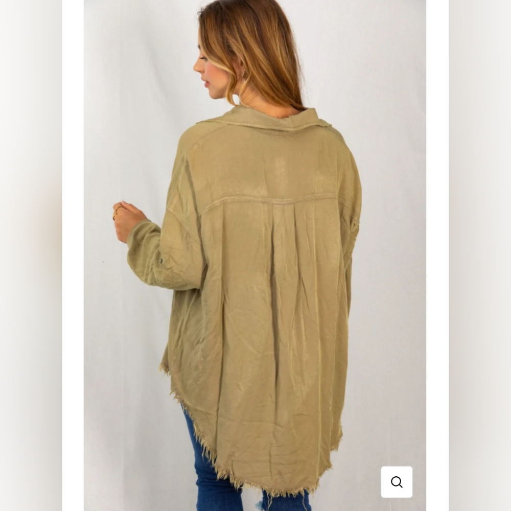 Olive Button Down - image 2